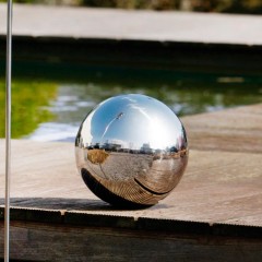 Декоративная фигура "Зеркальный шар" металл, Д 19 см